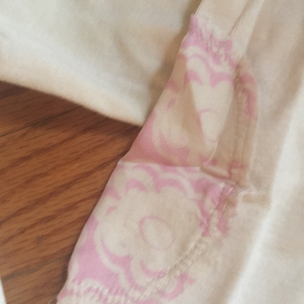 Cream long Sleeve anthro shirt with patches - Picture 3 of 5
